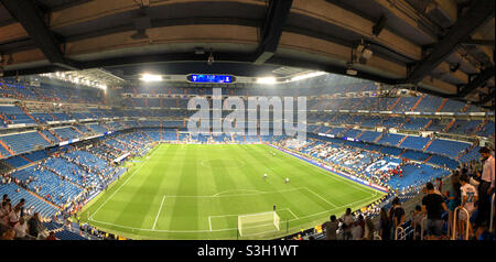 Panoramic Santiago Bernabeu Football Stadium At Night Stock Photo -  Download Image Now - iStock