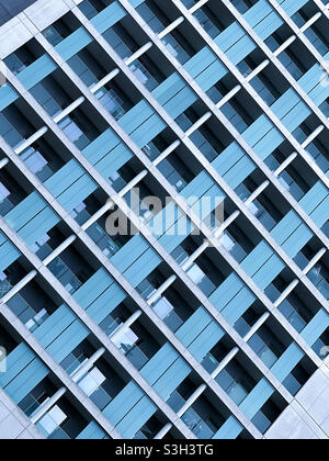 Pattern of rooms and balconies in an apartment block Stock Photo