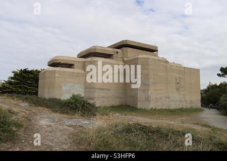 The Grand Blockhaus , a bunker in Batz sur Mer , French department of Loire Atlantique is now a museum of the second world war Stock Photo