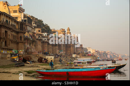 Ghats of Varanasi, India Stock Photo