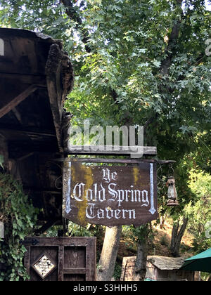 Cold Spring Tavern sign Santa Ynez Stock Photo