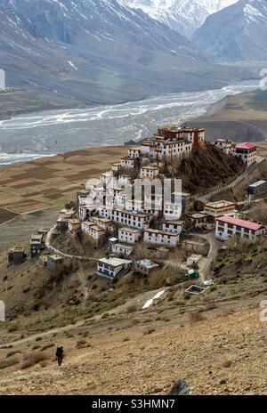 Ki monastery in Spiti Valley, Himachal Pradesh, India Stock Photo