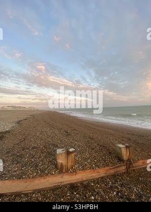 Sunset at the beach Stock Photo