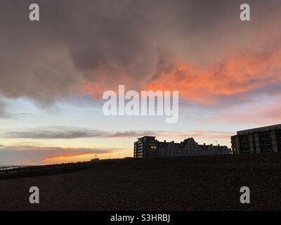 Mammatus clouds Stock Photo