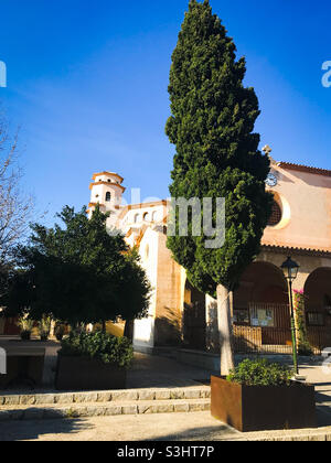 Puerto Pollensa church, Mallorca Stock Photo