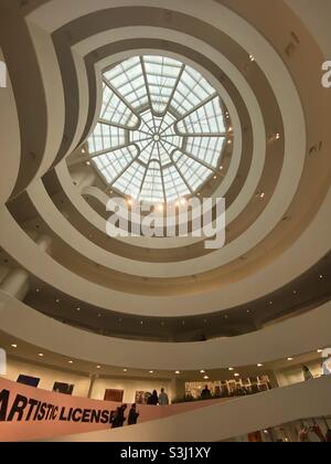 Inside the Guggenheim Museum looking up taken December 2019