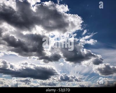 Cloud formations in the sky. Stock Photo