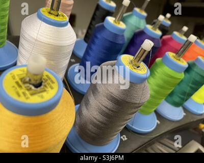 Colorful threads Stock Photo