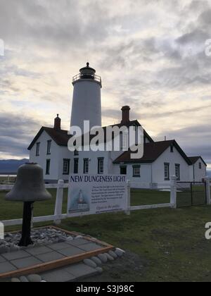 New Dungeness Lighthouse Sequim Washington Stock Photo