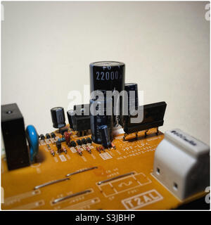 Circuit board looks like cityscape Stock Photo