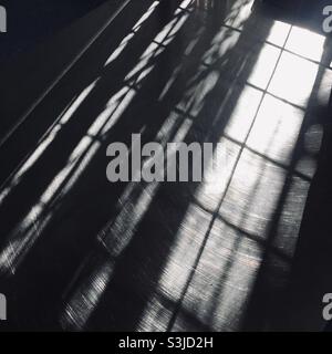 Light reflections in chrome metal abstract Stock Photo
