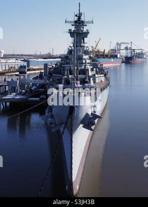 The Battleship USS New Jersey (BB-62) Stock Photo