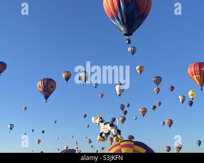 Hot air balloons at the Albuquerque Balloon Fiesta Stock Photo