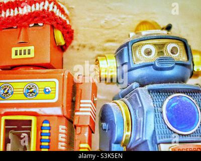 Toy robots Stock Photo