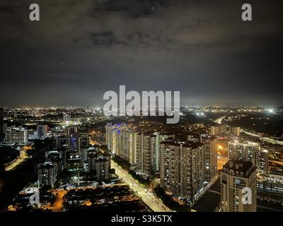 Petaling Jaya night view, New world Hotel Stock Photo