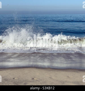 Wave crashing, Carlsbad State Beach, Carlsbad, San Diego County, California, United States, North America Stock Photo