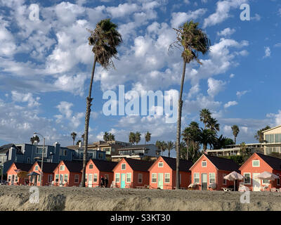 September, 2021, Roberts Cottages, Oceanside, San Diego County, California, United States, North America Stock Photo