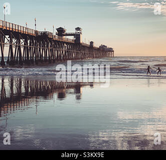 September, 2021, Oceanside Pier, Oceanside, San Diego County, California, United States, North America Stock Photo