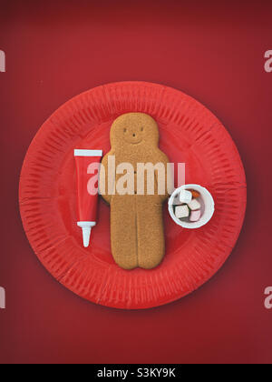 Gingerbread Man kit Stock Photo