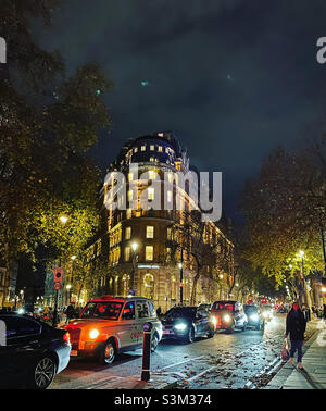 Evening view of the corinthia hotel in london Stock Photo