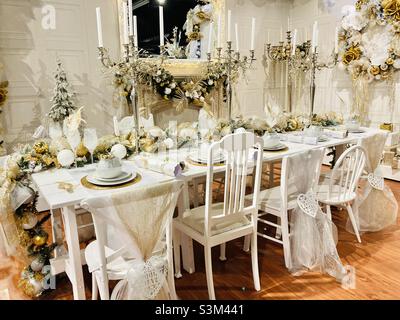 Christmas table Stock Photo