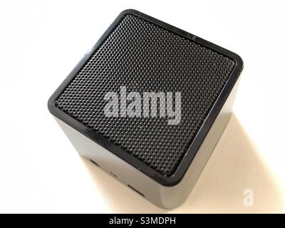 Close up Bluetooth speaker with white background. Stock Photo