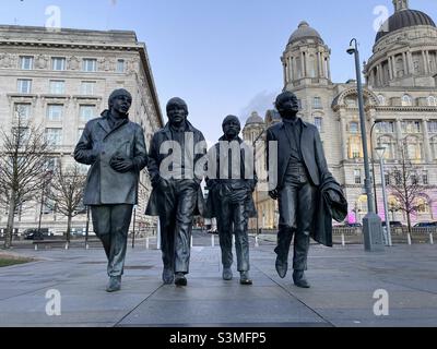 The Beetles statue in Liverpool, UK Stock Photo