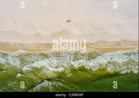 Aerial view of the surf at Orange Beach, Alabama Stock Photo