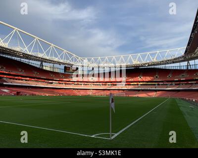 The Emirates stadium, home to Arsenal football club in north London January 2022.