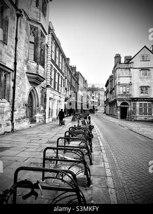 B&W Cambridge Trinity Street University City Stock Photo