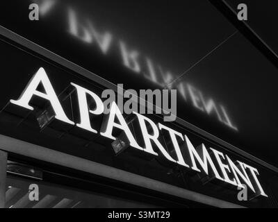 Apartment sign Stock Photo