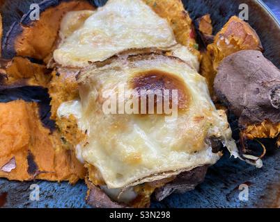 Sweet Potato Mash with Cheese Stock Photo
