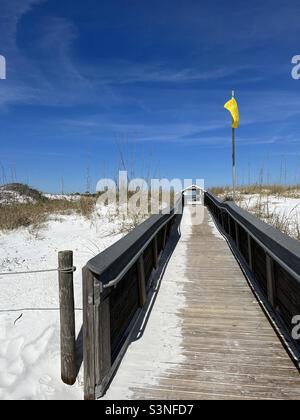 Walkway at Grayton Beach State Park Florida Stock Photo