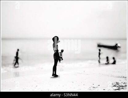 On the beach in Jamaica. Stock Photo