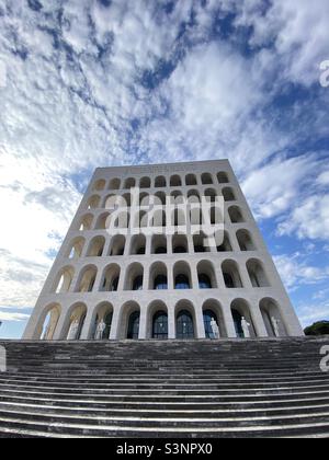 Palazzo della civilita aka Colosseo Quadrato in Rome Italy an iconic ...