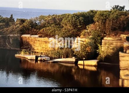 Autumnal landscape Halibut Point State Park Massachusetts Stock Photo