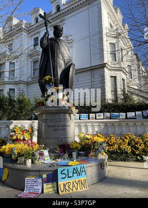 Statue of St. Volodymyr in London “Vladimir the Great” Stock Photo