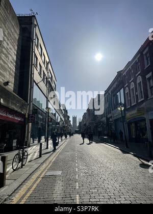 Bold Street, Liverpool on a sunny March morning Stock Photo