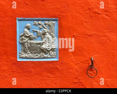 Portmeirion wall detail Stock Photo