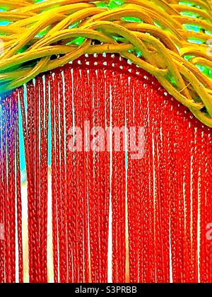 Red Curtain Stock Photo