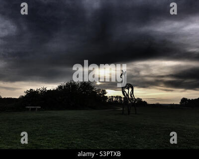 Dramatic cloudscape over Enthrone park London Stock Photo