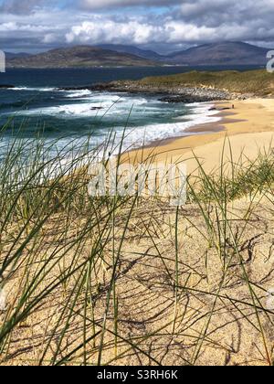 Traigh Mhor at Borve, Sandy beach on the Isle of Harris, Scotland Stock Photo