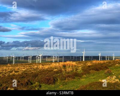 Crystal rig onshore wind farm, Lammermuir hills, Scotland Stock Photo