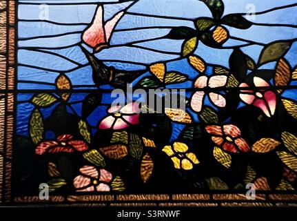 Stained Glass window panel Stock Photo