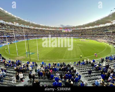 AFL crowd at Optus Stadium Perth Western Australia Stock Photo