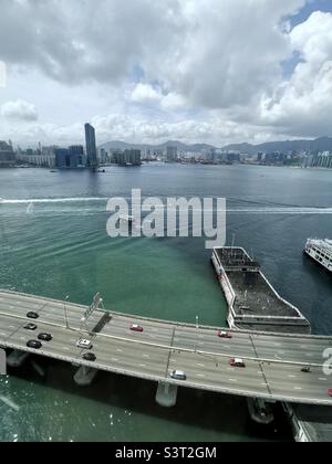 The island Eastern corridor highway in North Point, Hong Kong. Stock Photo