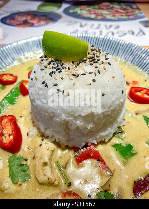 Chicken Raisukaree at Wagamama restaurant Stock Photo