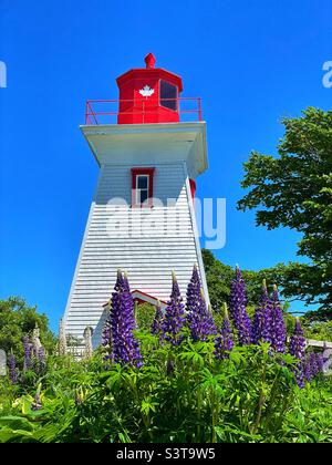 Victoria by the Sea lighthouse, Prince Edward Island, Canada. Stock Photo