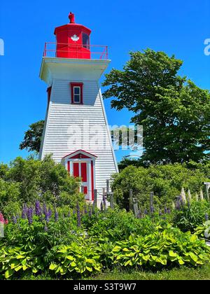 Victoria by the Sea lighthouse, Prince Edward Island, Canada. Stock Photo