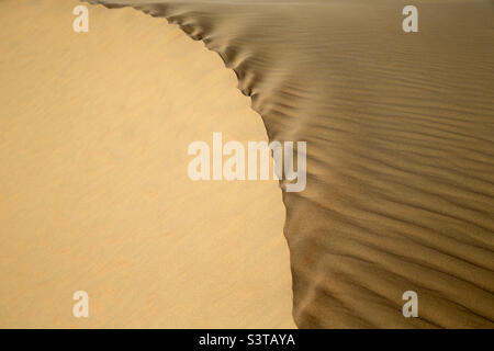 Abstract texture of sand dune in the desert, creative natural background Stock Photo
